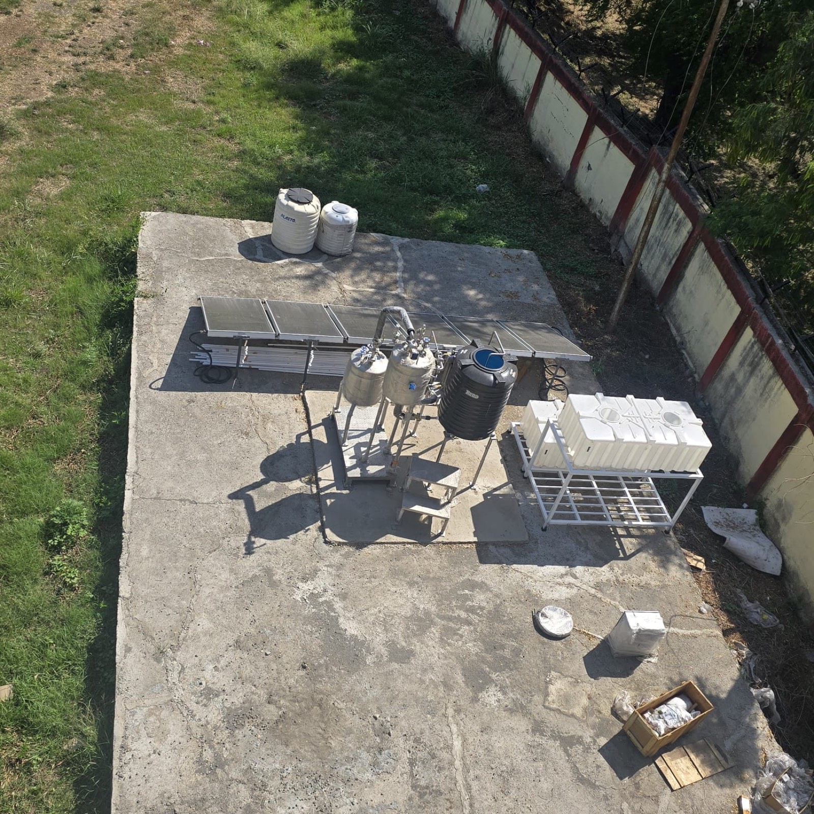 Aerial view of the installed MENZOE demonstrator at BEG Kirkee, March 2026